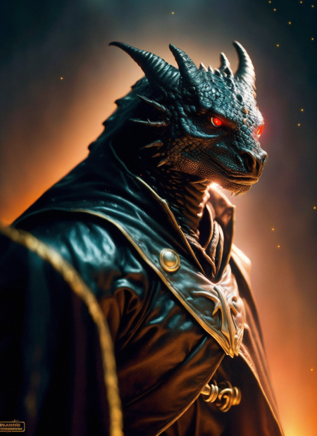 26072174-4161553120-realistic, photo, film grain, black dragonborn, solo, red eyes, male, upper body, male focus, horns, cape, armor, glowing, glowi.png